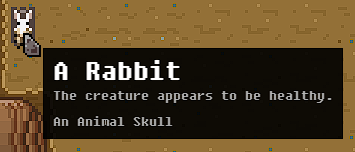 Wayward Beta 2.1 "Appearance" Rabbit and An Animal Skull tooltip